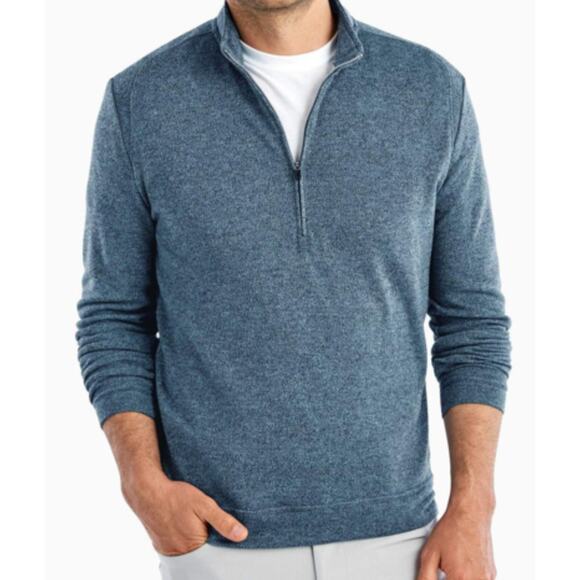 JOHNNIE-O Reflex Quarter Zip Pullover in Sterling Blue Sz L {3W21} - Picture 1 of 6